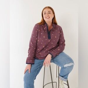 FatFace Airlie Floral Print Sweatshirt - Purple